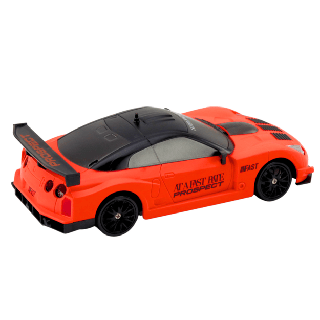 Nuotoliniu būdu valdomas R/C sportinis automobilis 1:24 oranžinis keičiami ratai 1