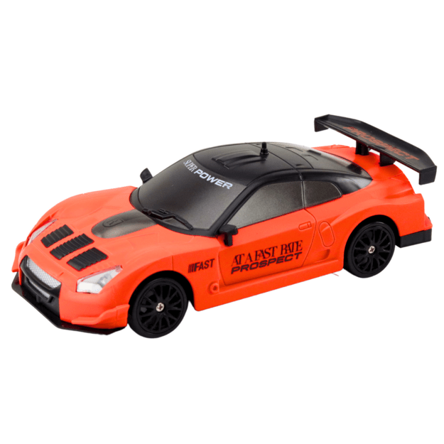 Nuotoliniu būdu valdomas R/C sportinis automobilis 1:24 oranžinis keičiami ratai 7
