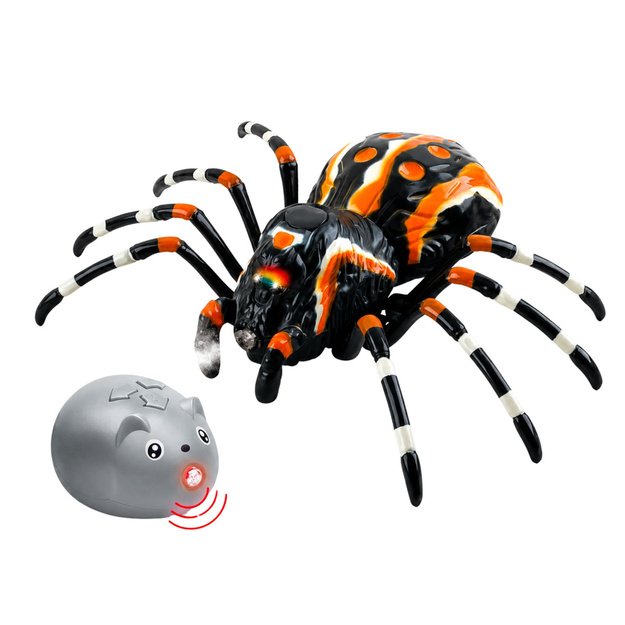 Nuotoliniu būdu valdomas voras Tarantulas infraraudonųjų spindulių juodas R/C ST