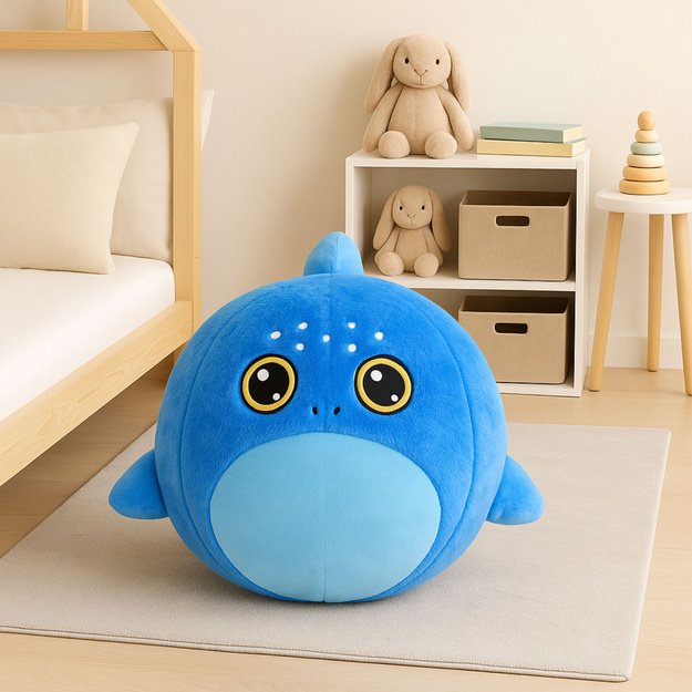 Growing Plush Blue Shark Jumping Ball Pump 50 cm 3