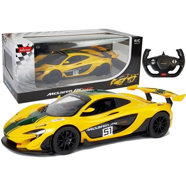 Car R/C McLaren P1 GTR Rastar 1:14 Yellow