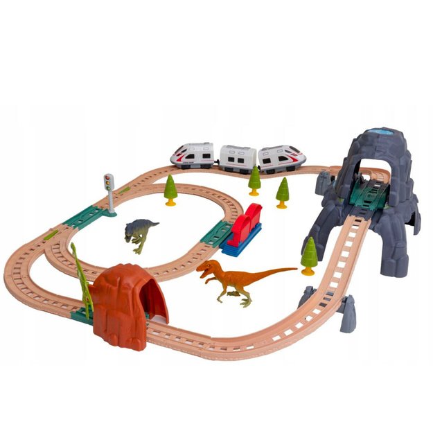 Dinosaur Park Electric Train Set with Lights and Sounds 76 cm 1