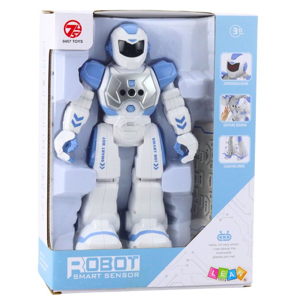 Remote Controlled Educational Robot RC Talking Dancing Lights Sounds Blue 5