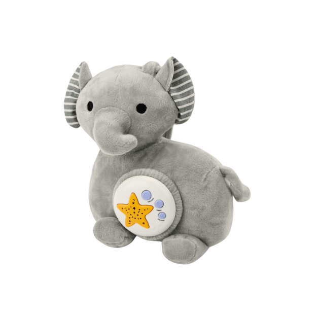 Plush Elephant Projector Sleeper Elephant Gray Cuddly Toy Stars Melodies 1