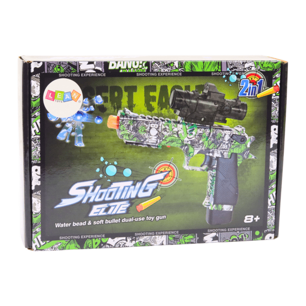 Electric Water Bullet Gun, 2in1 Arrows, Green 4