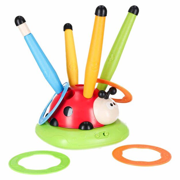 Vaikų įgūdžių žaidimas praleidimo virvės paleidimo įtaisas taikinys mesti boružėlę 4in1 4