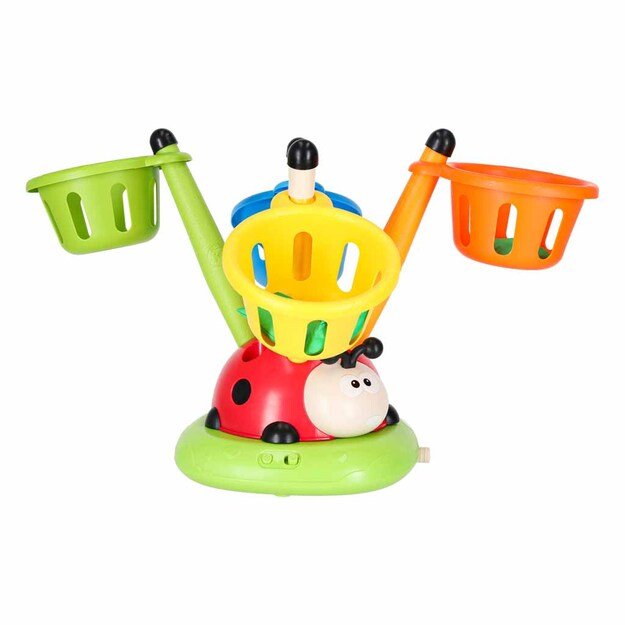 Vaikų įgūdžių žaidimas praleidimo virvės paleidimo įtaisas taikinys mesti boružėlę 4in1 2