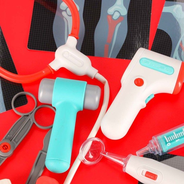 Didelis gydytojo rinkinys medicininė stotis mažas gydytojas ekg rentgeno &scaron;viesa garsas 13