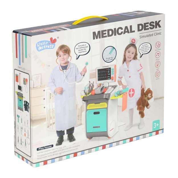 Didelis gydytojo rinkinys medicininė stotis mažas gydytojas ekg rentgeno &scaron;viesa garsas 15