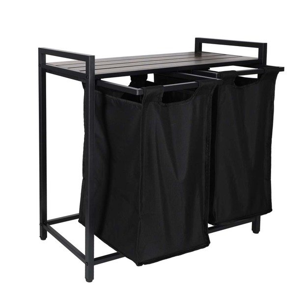 Skalbinių krep&scaron;ys 2 skyriai su lentyna vir&scaron;uje, palėpės &scaron;iuk&scaron;liadėžė 80 l 6