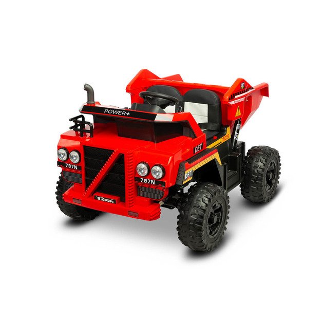 BATTERY VEHICLE TOY TIPPER TRUCK TANK RED