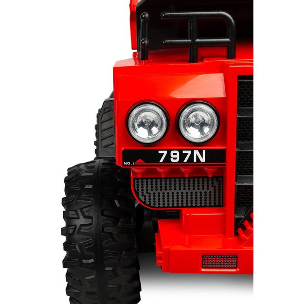 BATTERY VEHICLE TOY TIPPER TRUCK TANK RED 17