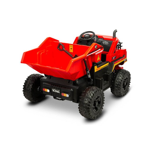 BATTERY VEHICLE TOY TIPPER TRUCK TANK RED 2