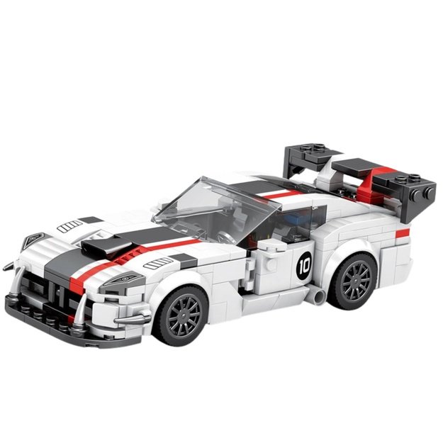 Construction Bricks VIPER Sports Car White and Red 379 pcs. 1
