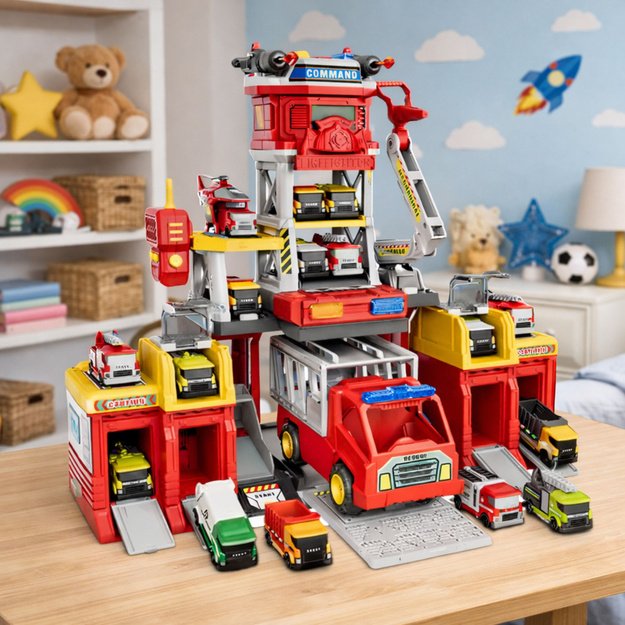 Fire Station Rescue Center Lights and Sounds Toy Set 2