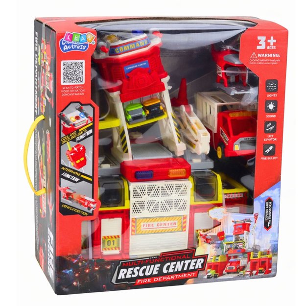 Fire Station Rescue Center Lights and Sounds Toy Set 3