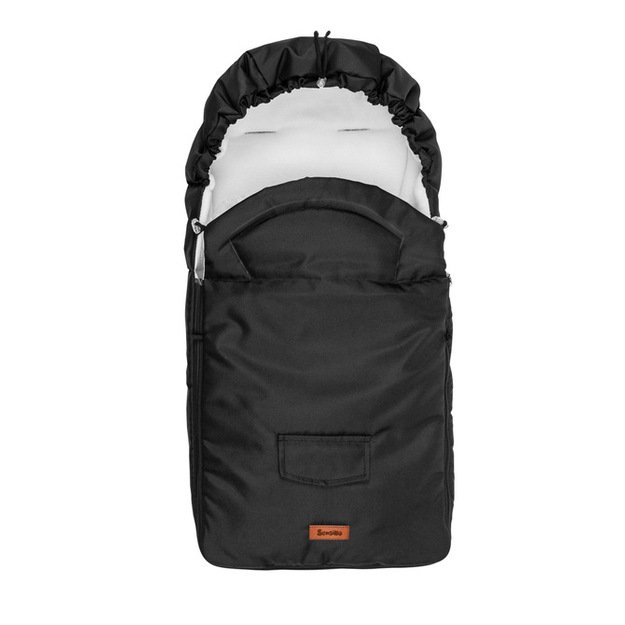 Romper Bag for Pushchair– black polar fleece (95x40) 