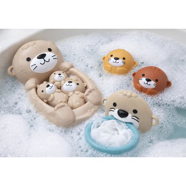 Vonios žaislų rinkinys „Otter Family“  7 vnt. 4
