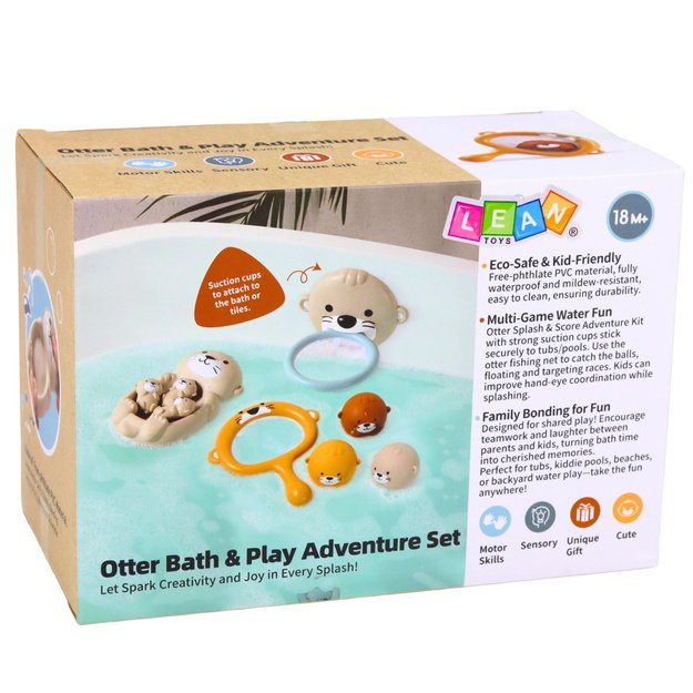 Vonios žaislų rinkinys „Otter Family“  7 vnt. 5