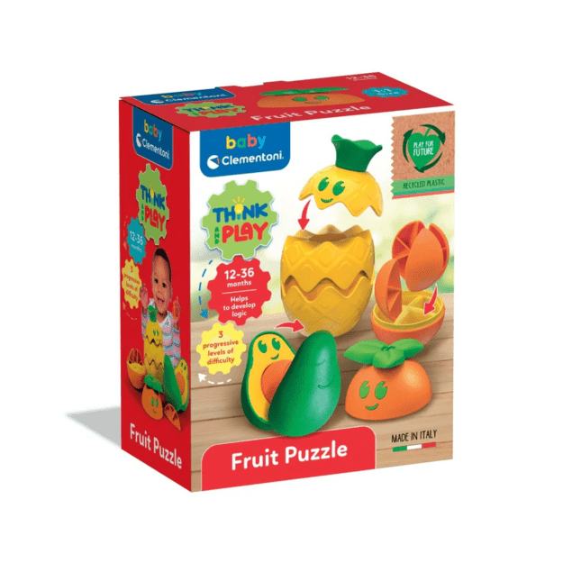 Logical Toy – Colorful Fruits Avocado, Pineapple, Orange Clementoni 17579 5