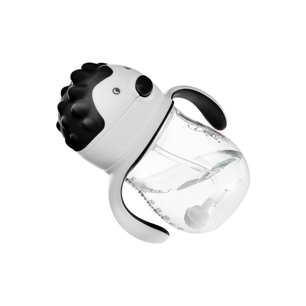 A0034 TRITAN / Non-spill cup 250 ml with weighted straw and dual handle grey