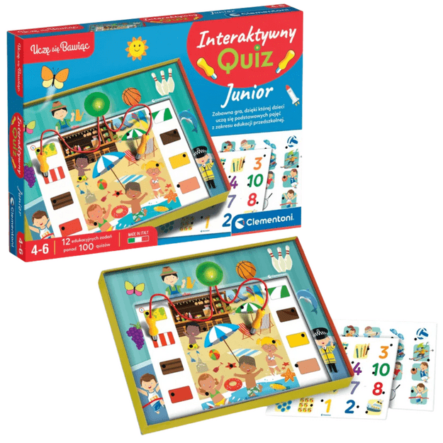 Educational Game Interactive Quiz Junior Polish Language Clementoni 50941