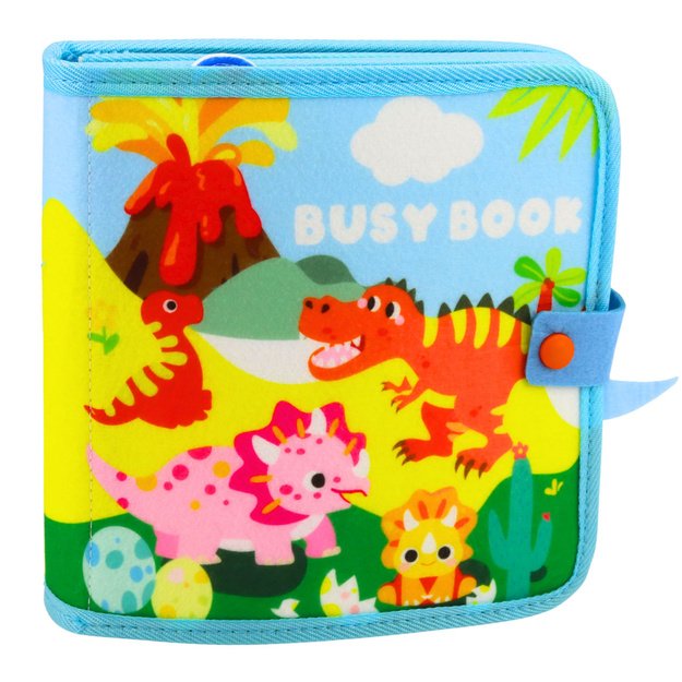 3D Felt Sensory Educational Book Dinosaurs 4