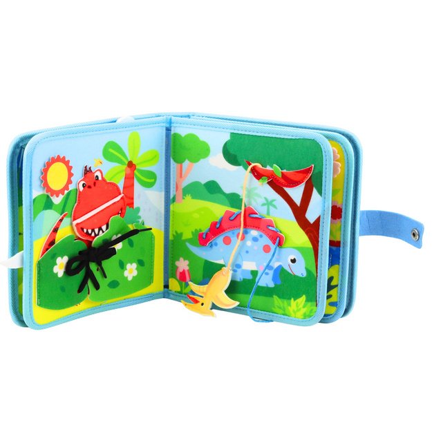 3D Felt Sensory Educational Book Dinosaurs 1