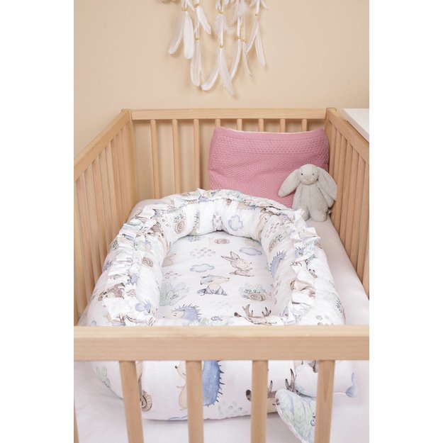 KŪDIKIŲ LIZDAS AKSOMAS 80X45 PASIVAIKŠČIOJIMAS MĖLYNA 13