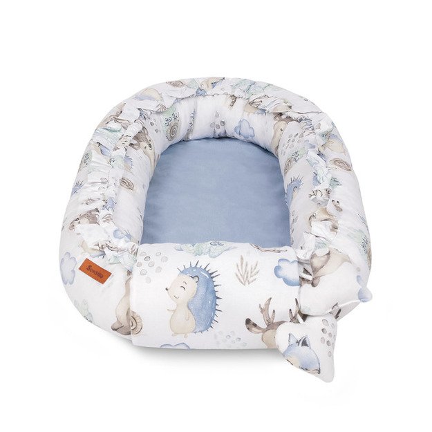 KŪDIKIŲ LIZDAS AKSOMAS 80X45 PASIVAIKŠČIOJIMAS MĖLYNA 10