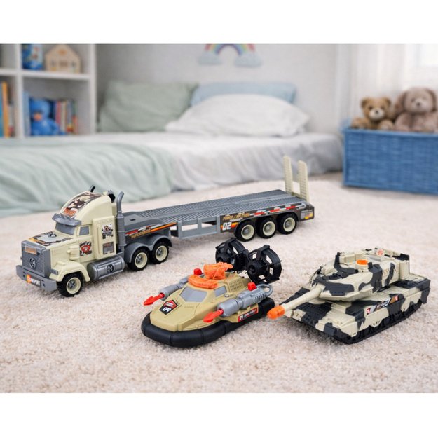 Military Set Army Truck Tank Hovercraft Soldier 2