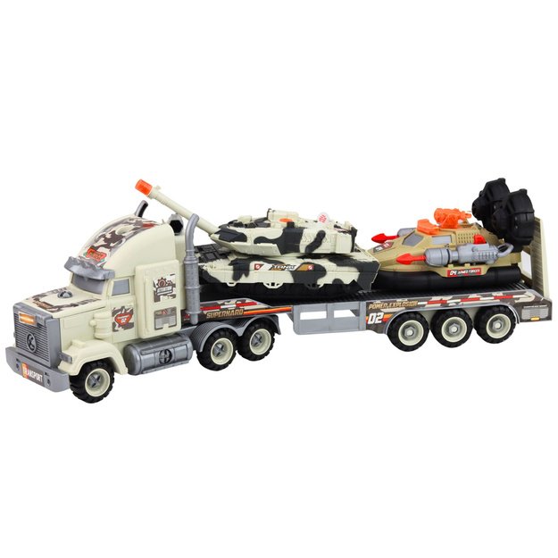 Military Set Army Truck Tank Hovercraft Soldier 1