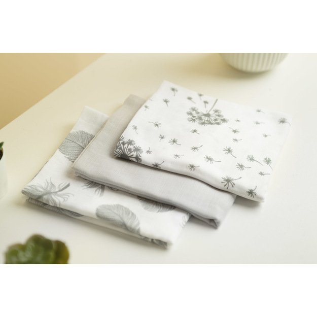 Muslin diaper 3-pack – Gray