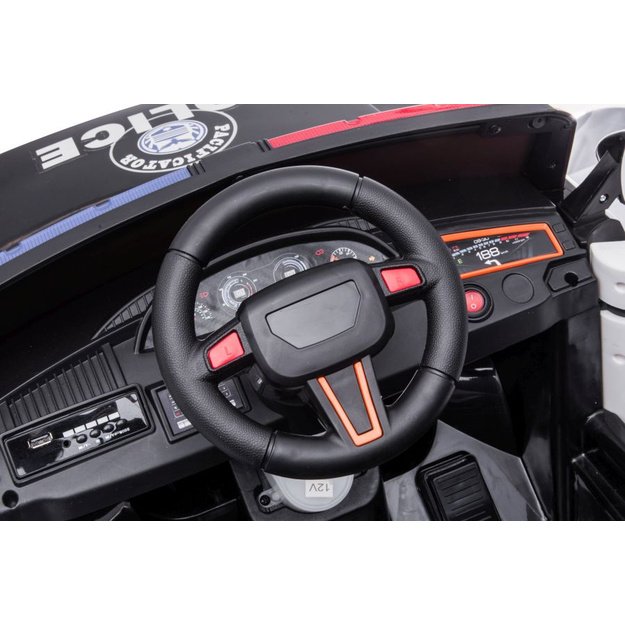 Akumuliatorinė transporto priemonė BBH-021, policinė, juoda 15