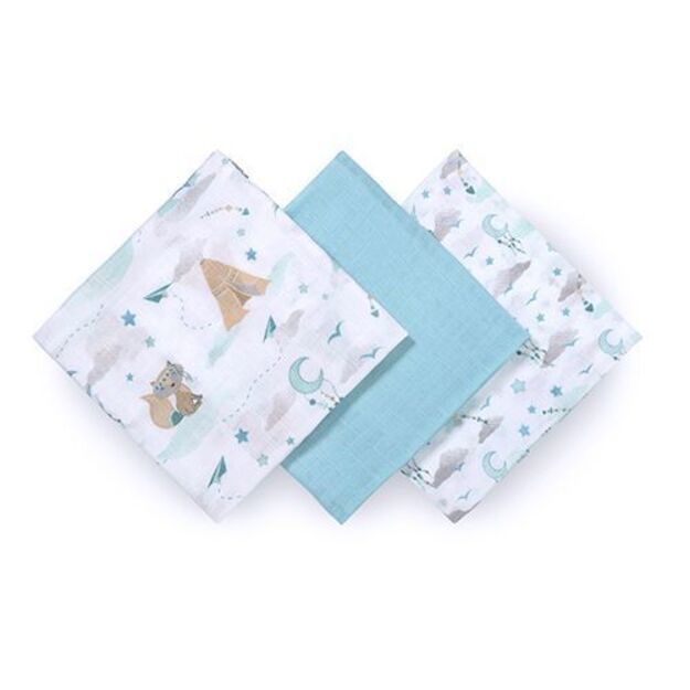 397/12 BAMBOO DIAPERS 3PCS BLUE