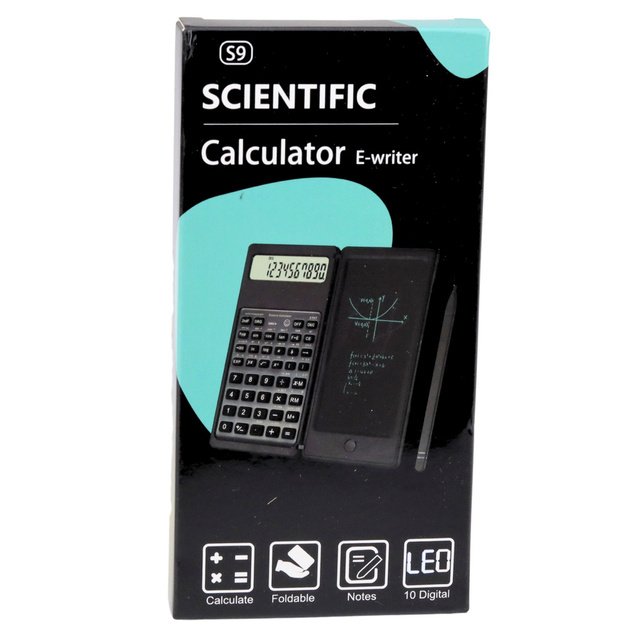 MOKSLINIS SKAIČIUOKLĖ SU LCD RAŠYMO LENTELE IR RAŠIKLIU 3