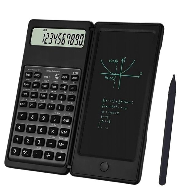 MOKSLINIS SKAIČIUOKLĖ SU LCD RAŠYMO LENTELE IR RAŠIKLIU 1