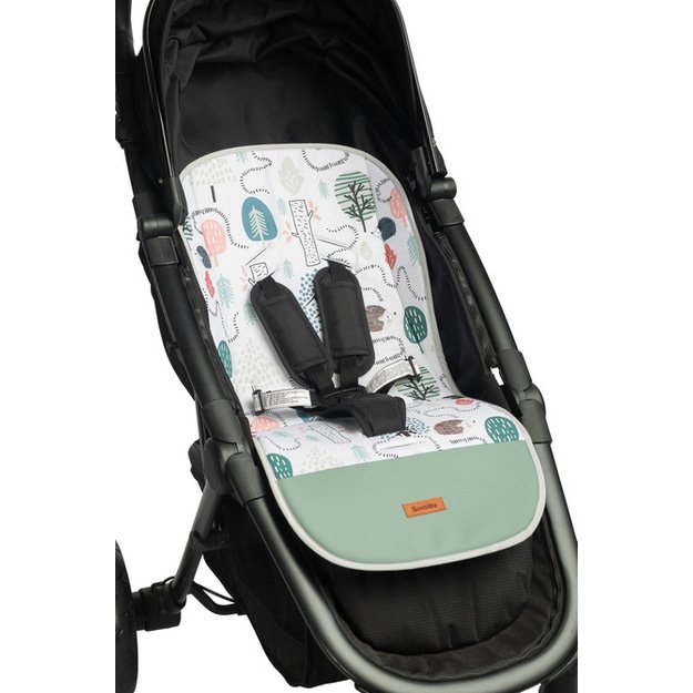 MUSLIN INSERT FOR A STROLLER - EMERALD HEDGEHOG
