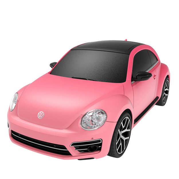 Volkswagen Beetle UV Sensitive Remote Controlled RC Car Pink Rastar 1:24