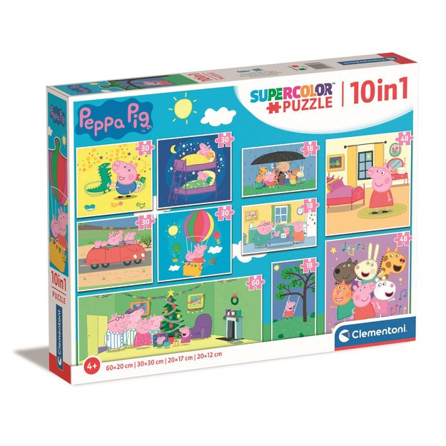 Dėlionė 10-in-1 Super Color Peppa Pig Clementoni 20271
