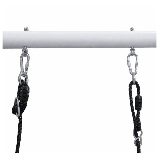 Garden Swing Stork s Nest Seat 2in1 Frame White 210x170 cm