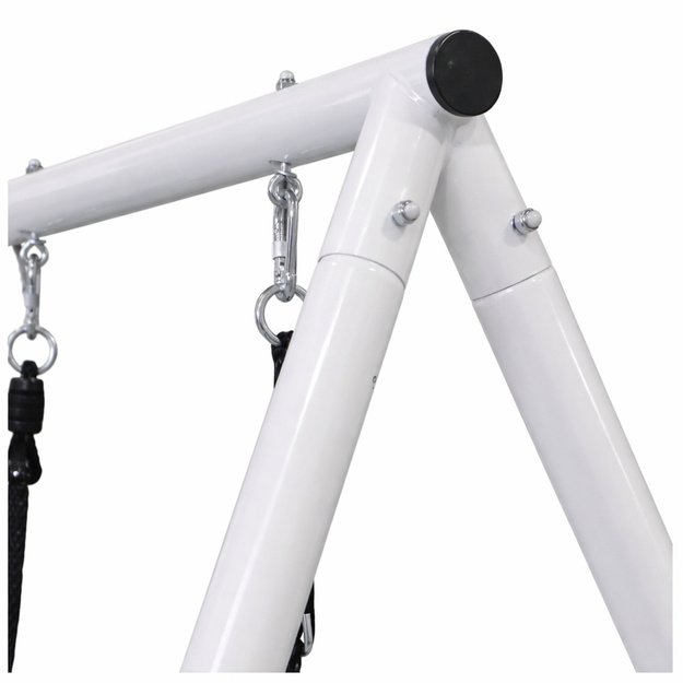 Garden Swing Stork s Nest Seat 2in1 Frame White 210x170 cm
