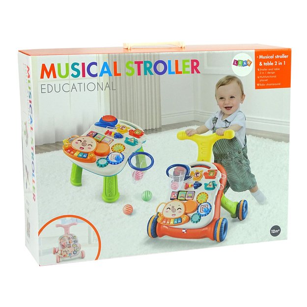 Interactive Baby Walker 2-in-1 Table Red