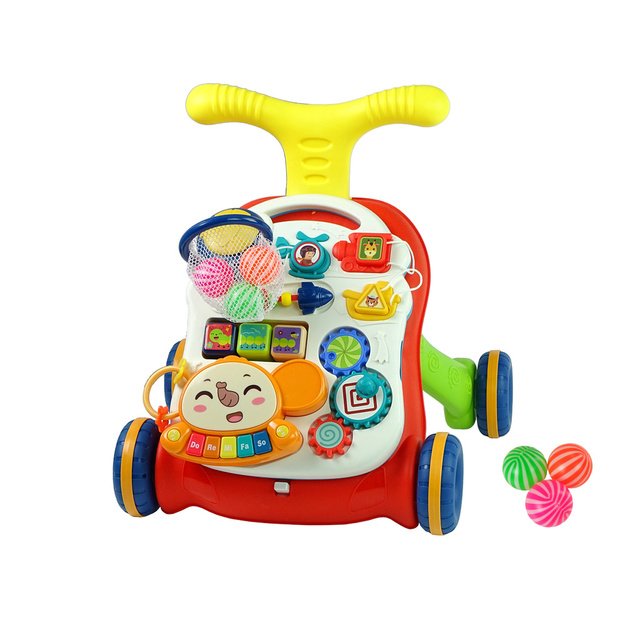 Interactive Baby Walker 2-in-1 Table Red