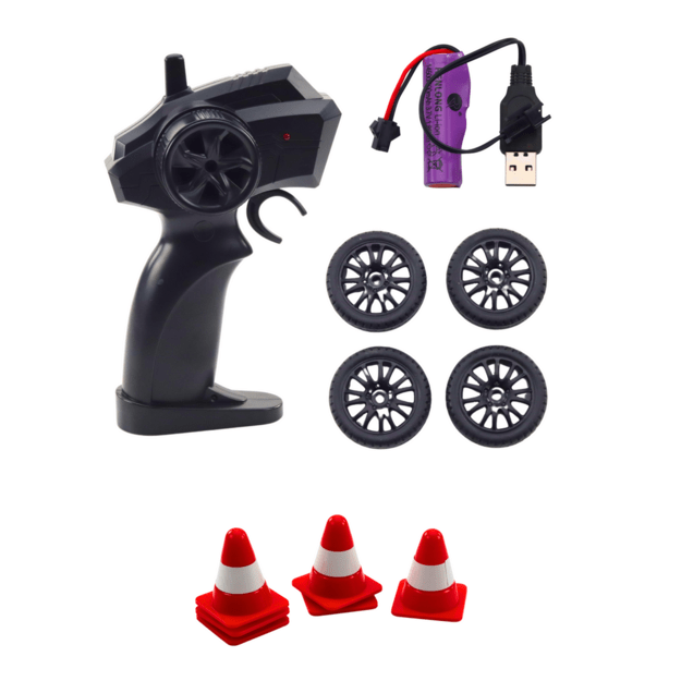 Automobilis Sportas Driftas Keičiami ratai Nuotoliniu būdu valdomas RC 4WD mėlynas sportas 3