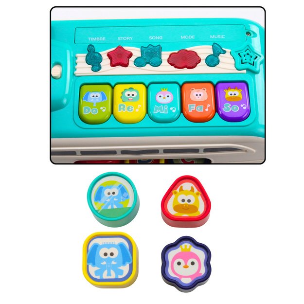 Interactive Educational Bus Sorter Lights Sounds Turquoise