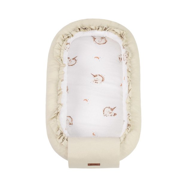 BABY NEST COTTON UNICORN BEIGE 80X45