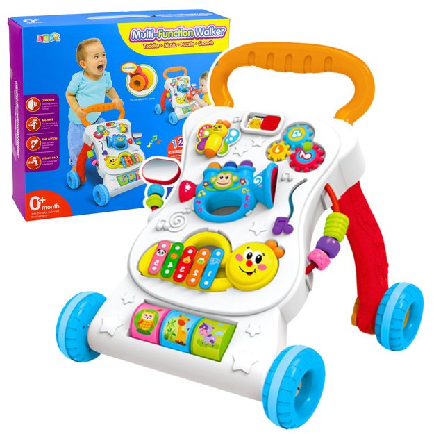 Pusher Walker Educational Interactive Musical Panel 3in1 Sounds