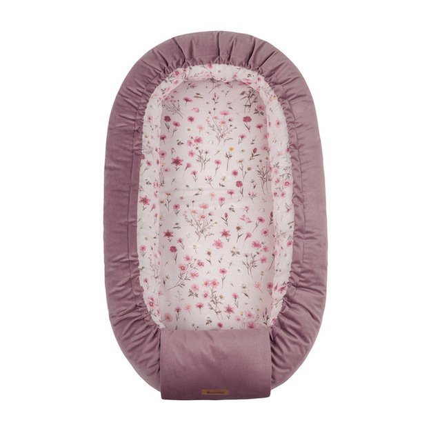 BABY NEST VELVET BLOOM PINK 80X45