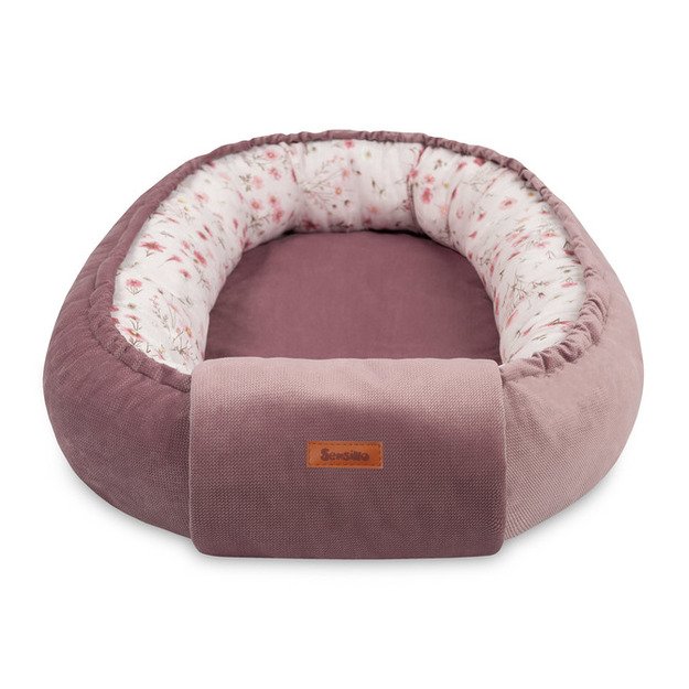 BABY NEST VELVET BLOOM PINK 80X45